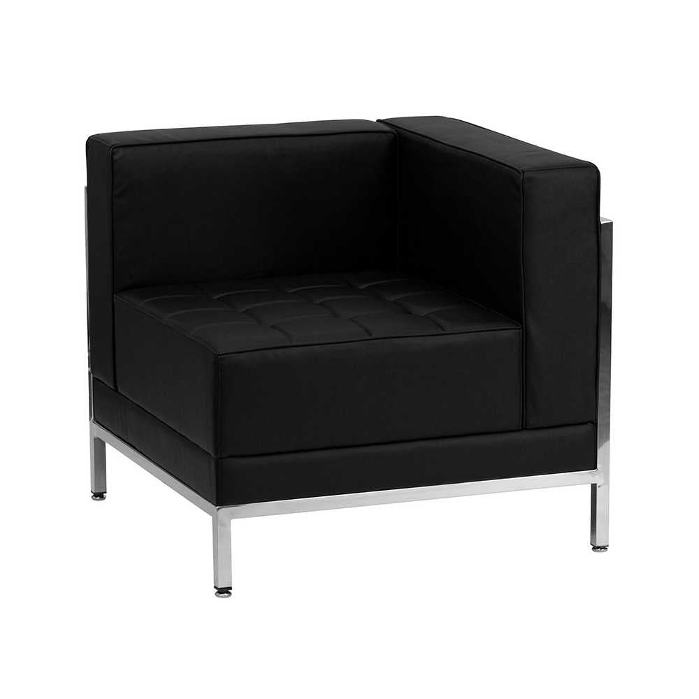 Black LeatherSoft Sectional & Sofa Set, 10 Pieces