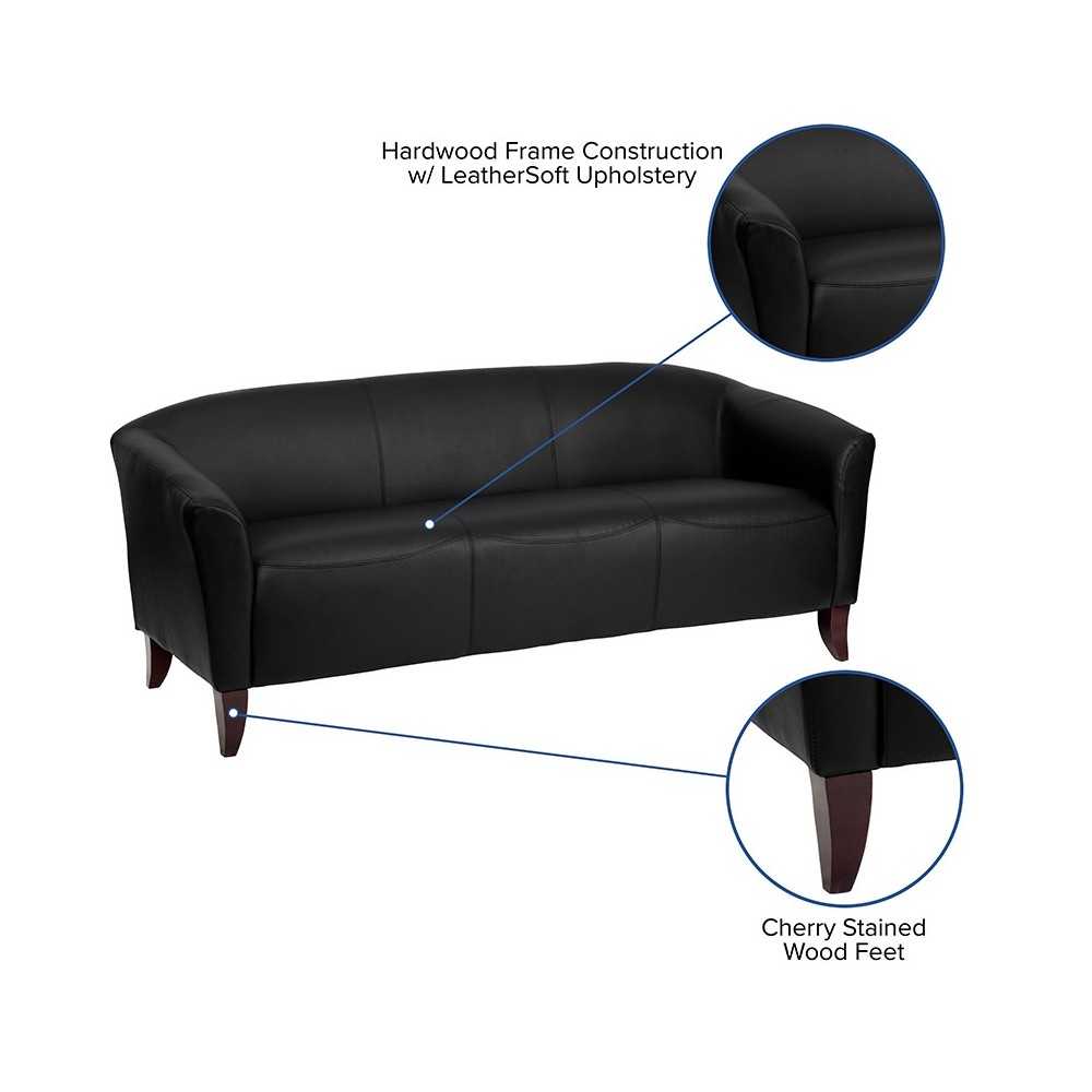 Black LeatherSoft Sofa