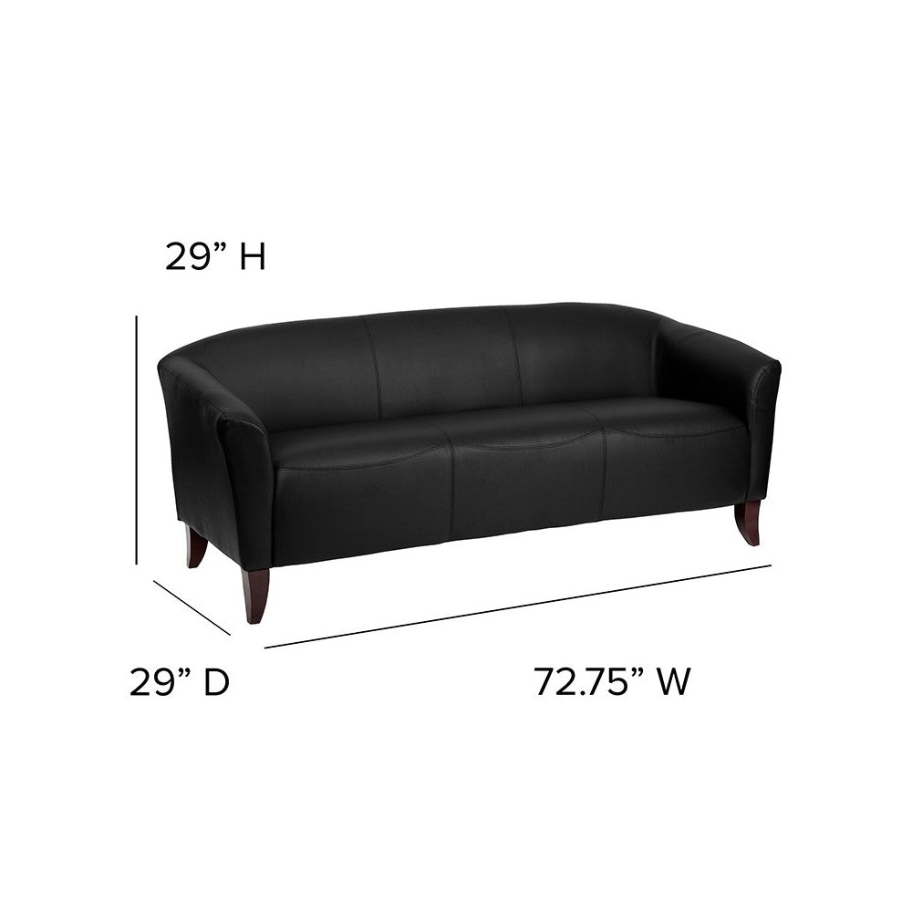 Black LeatherSoft Sofa