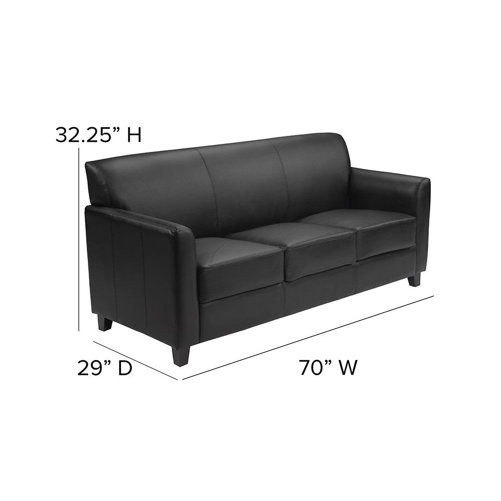 Black LeatherSoft Sofa