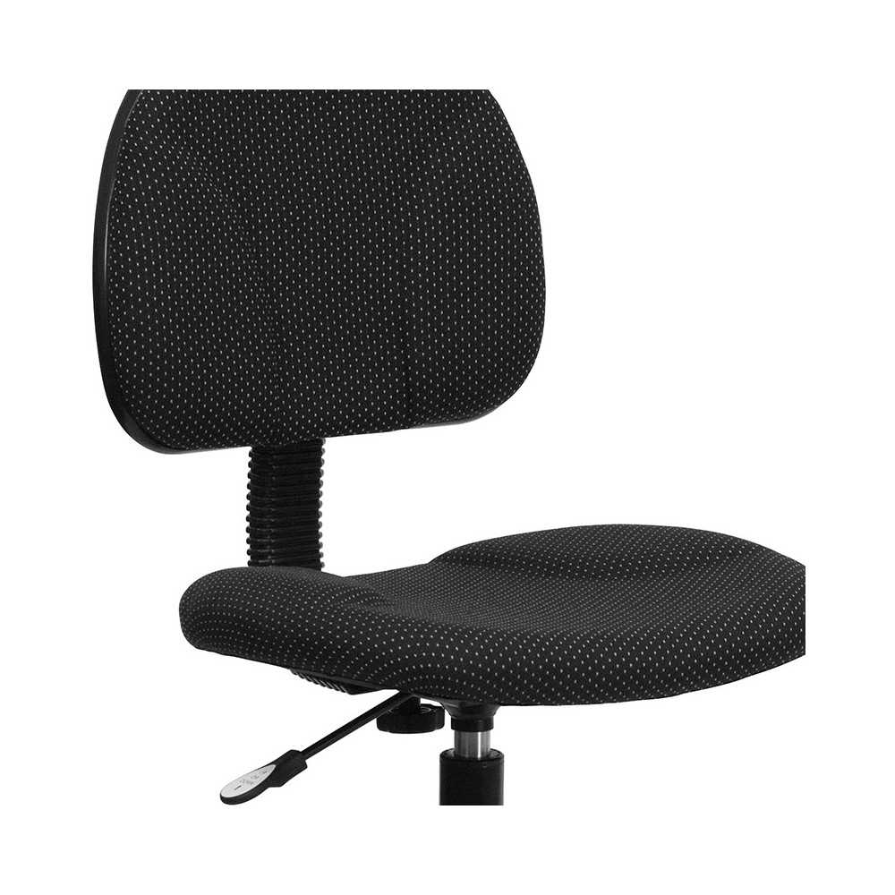 Black Patterned Fabric Drafting Chair (Cylinders: 22.5''-27''H or 26''-30.5''H)