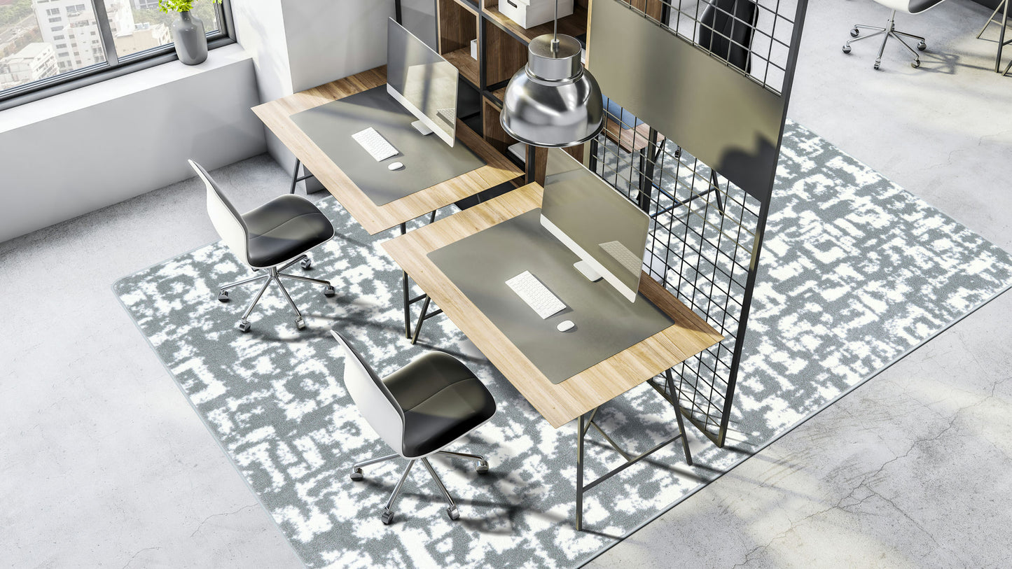 Block Print 7'8" x 10'9" area rug in color Cloudy