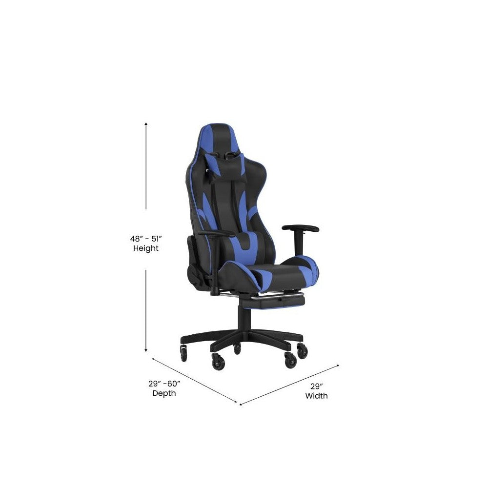 Blue Chair-Skate Wheels