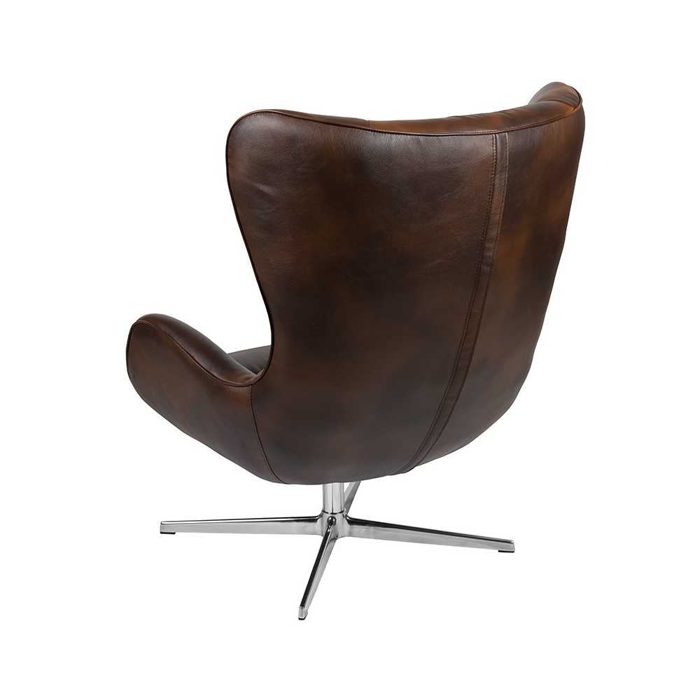 Bomber Jacket LeatherSoft Swivel Wing Chair