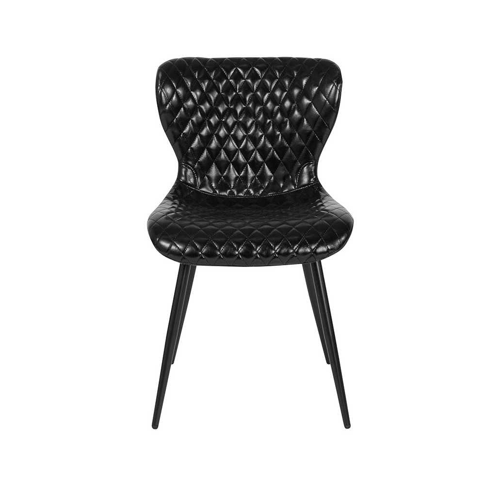 Bristol Contemporary Upholstered Chair in Black Vinyl