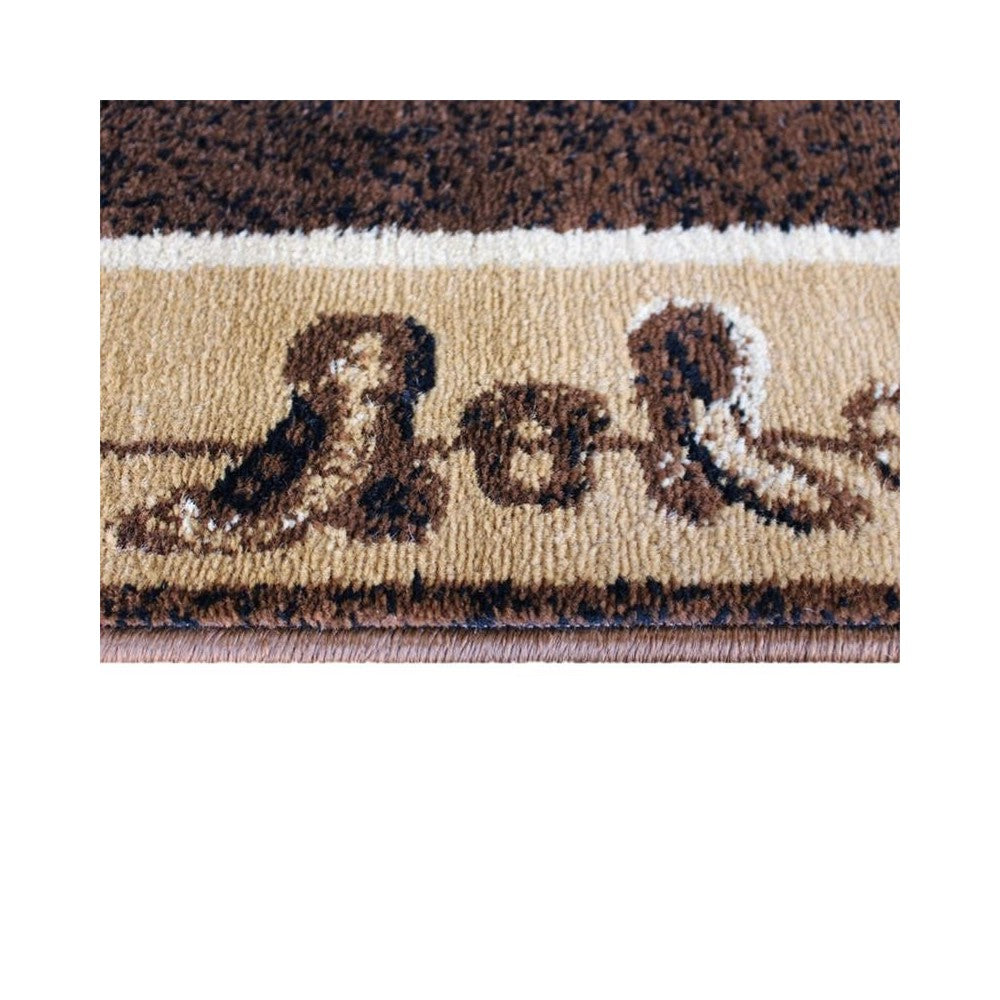 Brown 2 x 11 Western Area Rug