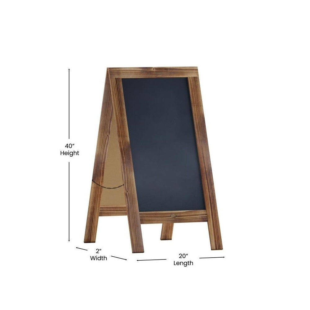 Brown A-Frame Chalkboard Set