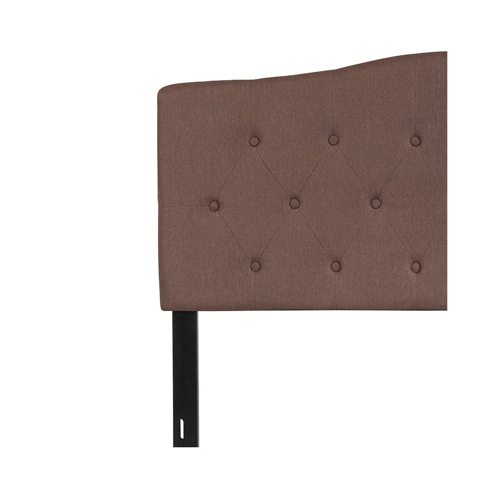 Cambridge Tufted Upholstered Full Size Headboard in Camel Fabric