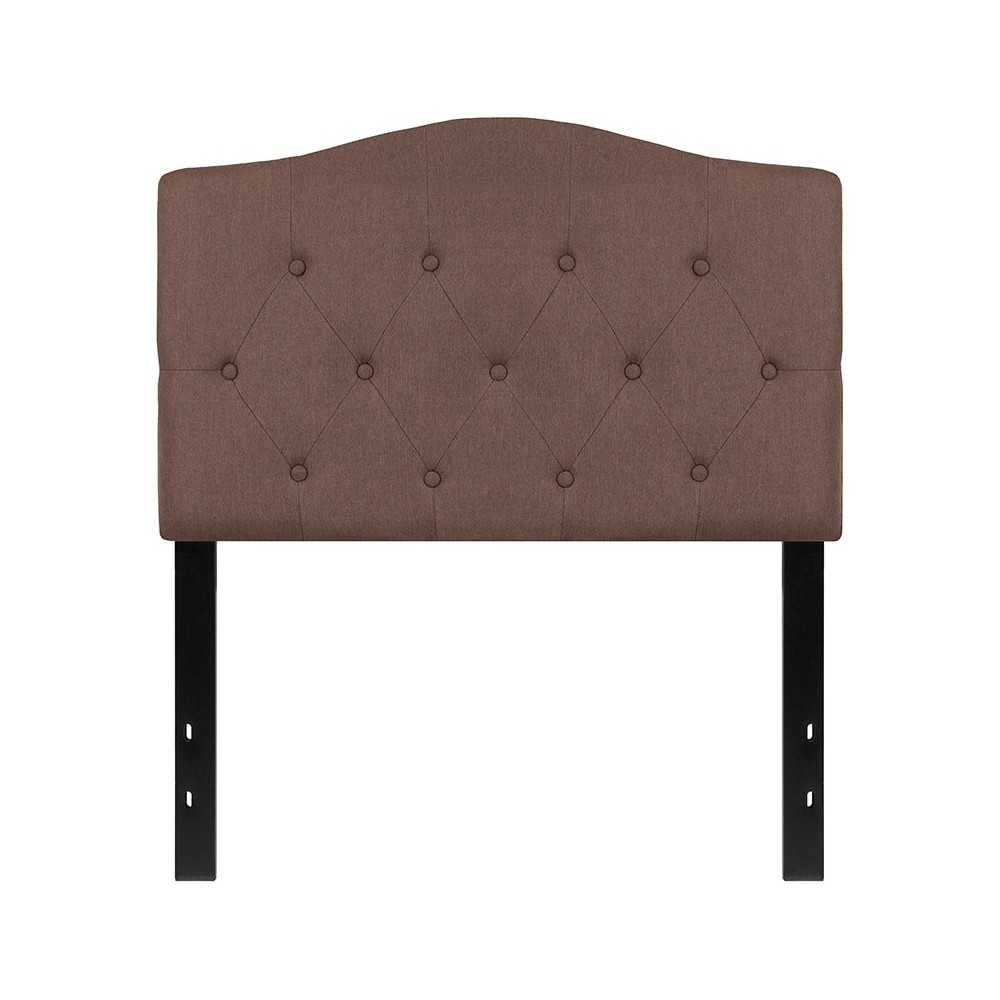 Cambridge Tufted Upholstered Twin Size Headboard in Camel Fabric