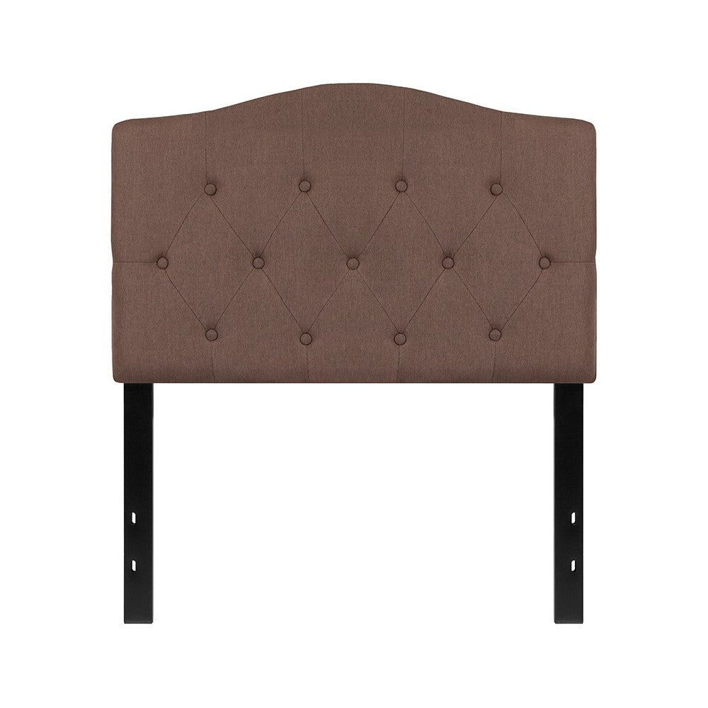 Cambridge Tufted Upholstered Twin Size Headboard in Camel Fabric