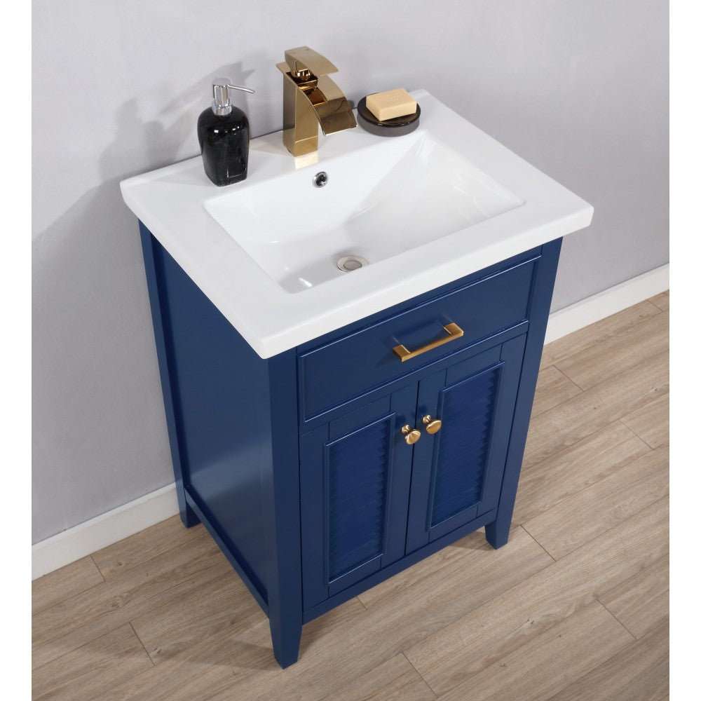 Cameron 24" Single Sink Vanity In Blue