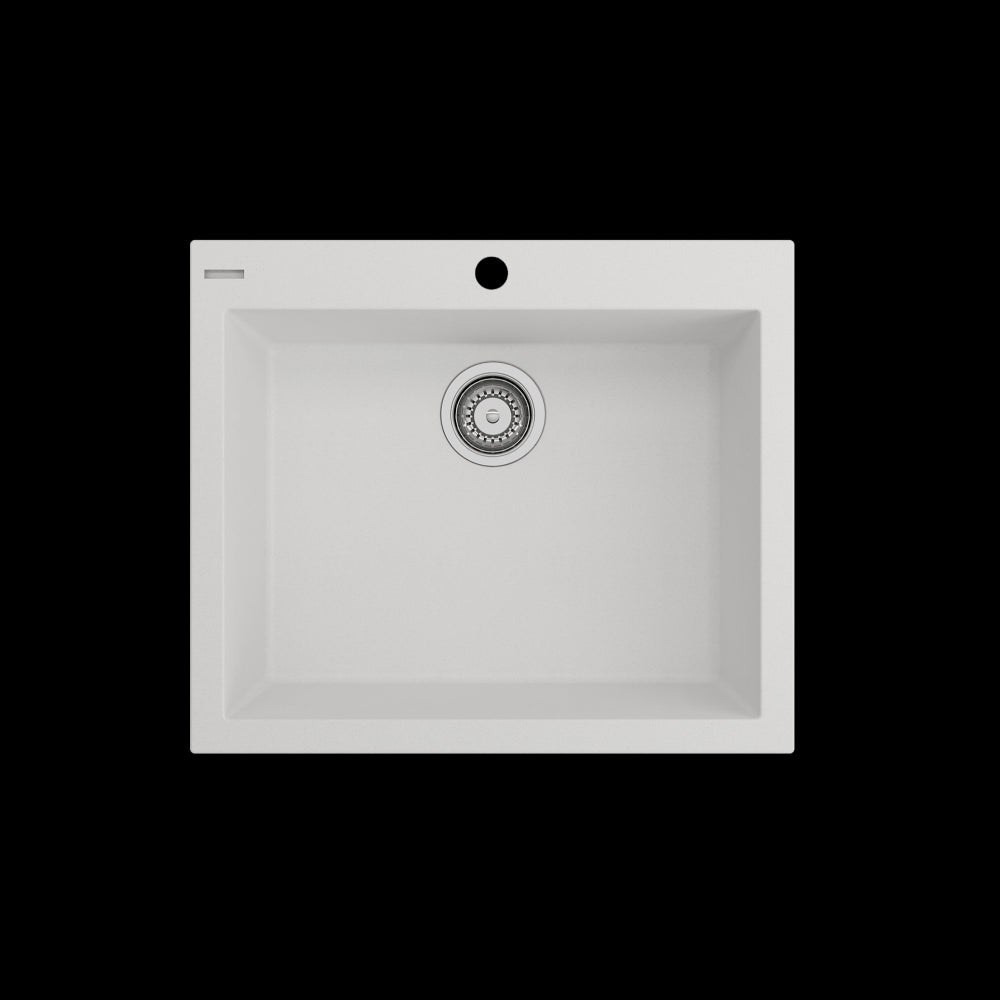 Campino Uno Dual Mount Granite Composite 24 in. in Milk White