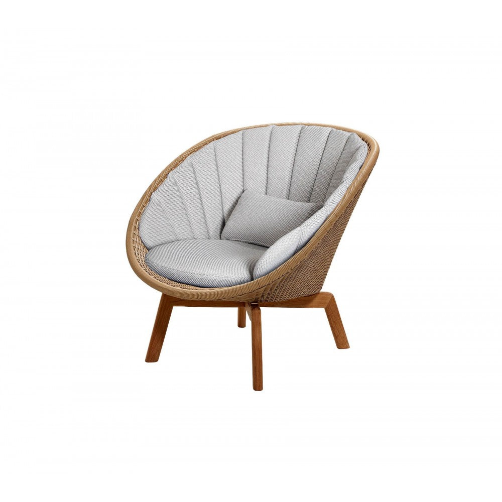 Cane-line Peacock lounge chair w/teak legs, 5458UT