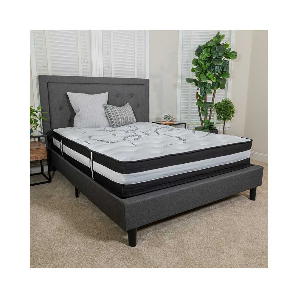 Capri Comfortable Sleep 12 Inch CertiPUR-US Certified Foam and Pocket Spring Mattress, Full Mattress in a Box