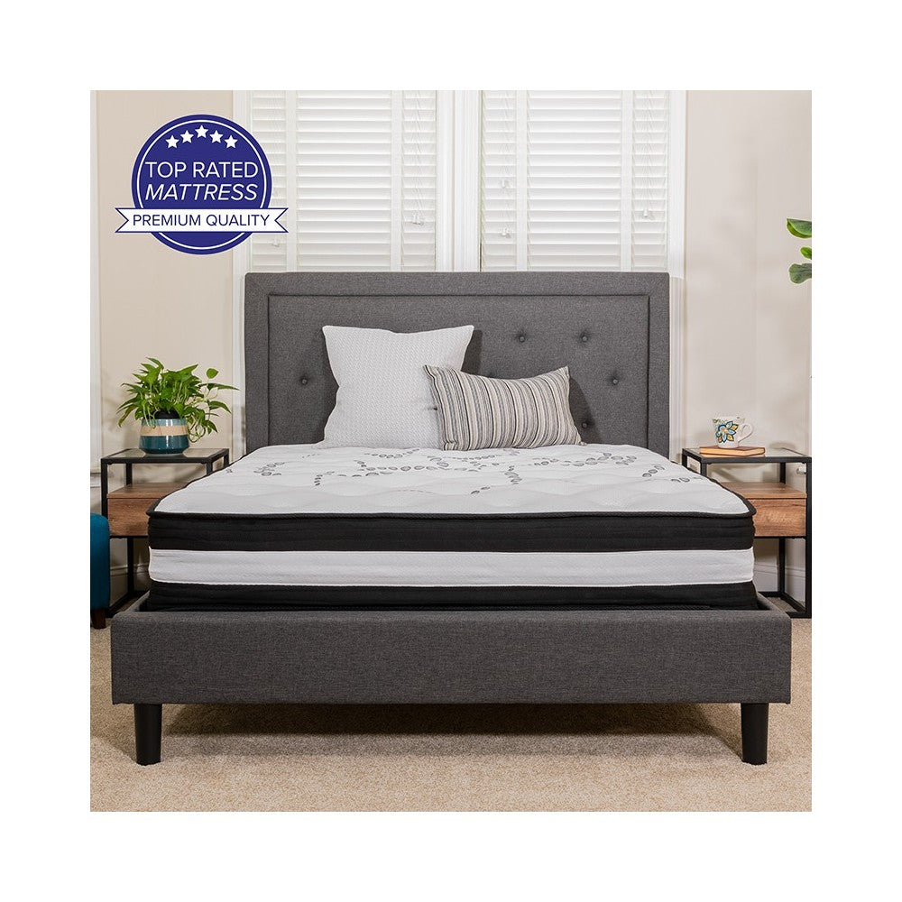 Capri Comfortable Sleep 12 Inch CertiPUR-US Certified Foam and Pocket Spring Mattress, Twin Mattress in a Box
