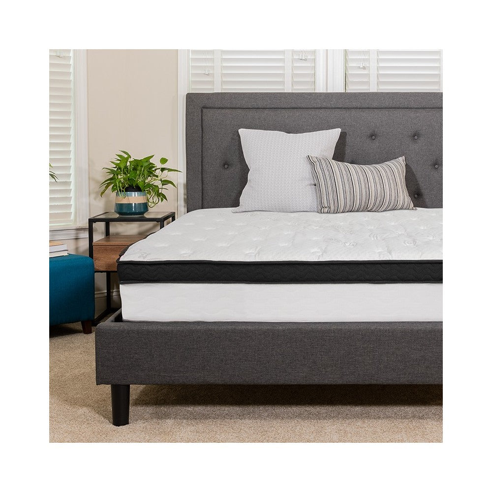 Capri Comfortable Sleep 12 Inch CertiPUR-US Certified Memory Foam & Pocket Spring Mattress, King Mattress in a Box