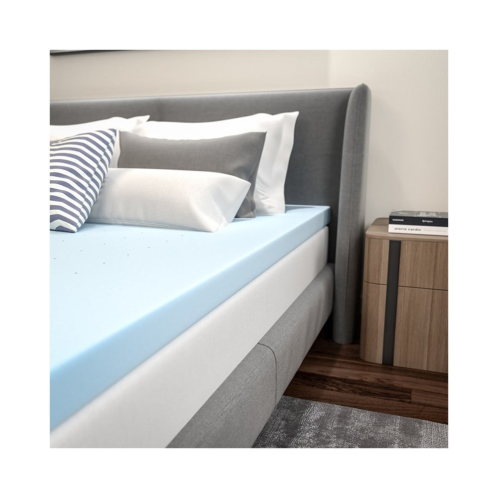 Capri Comfortable Sleep 3 inch Cool Gel Memory Foam Mattress Topper - Queen