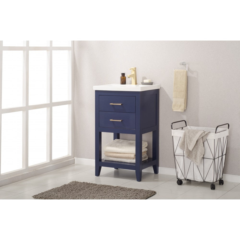 Cara 20" Single Sink Vanity In Blue