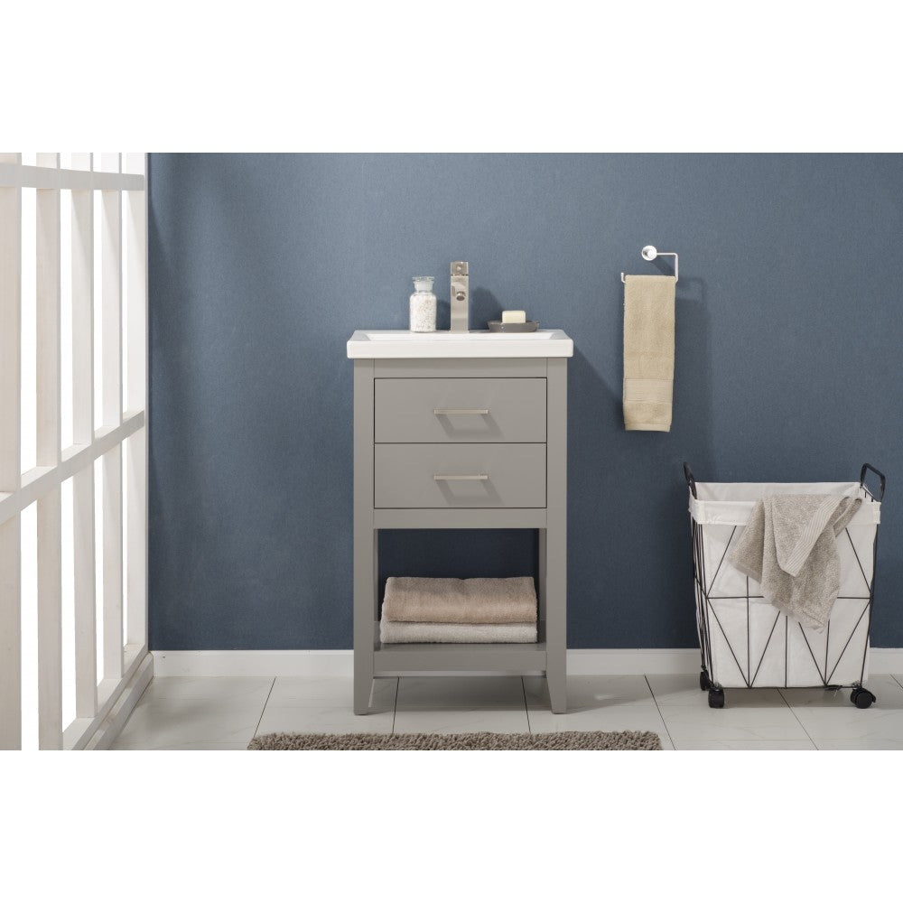 Cara 20" Single Sink Vanity In Gray