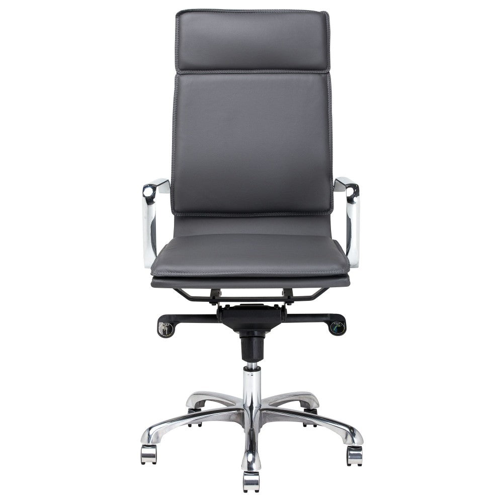 Carlo Gray Naugahyde Office Chair