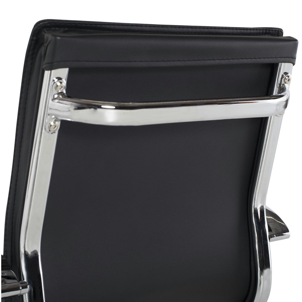 Carlo Black Leather Office Chair