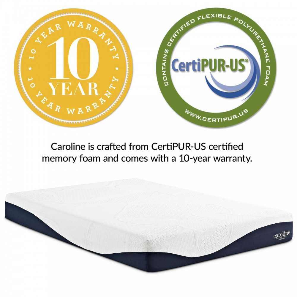 Caroline 10" King Memory Foam Mattress