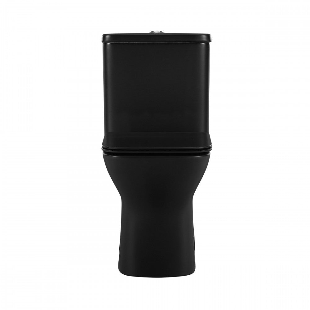 Carre One-Piece Square Toilet Dual-Flush in Matte Black 1.1/1.6 gpf