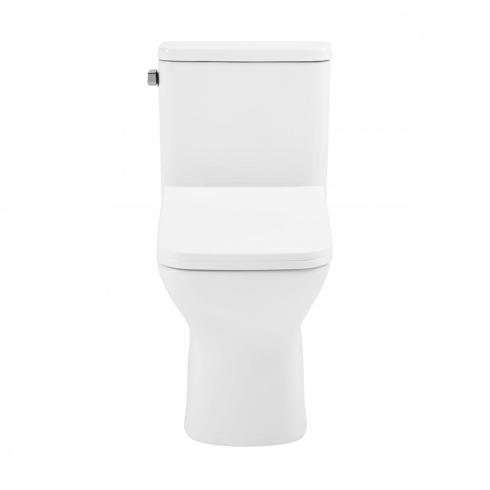 Carre One-Piece Square Toilet Left Side Flush Handle Toilet 1.28 gpf