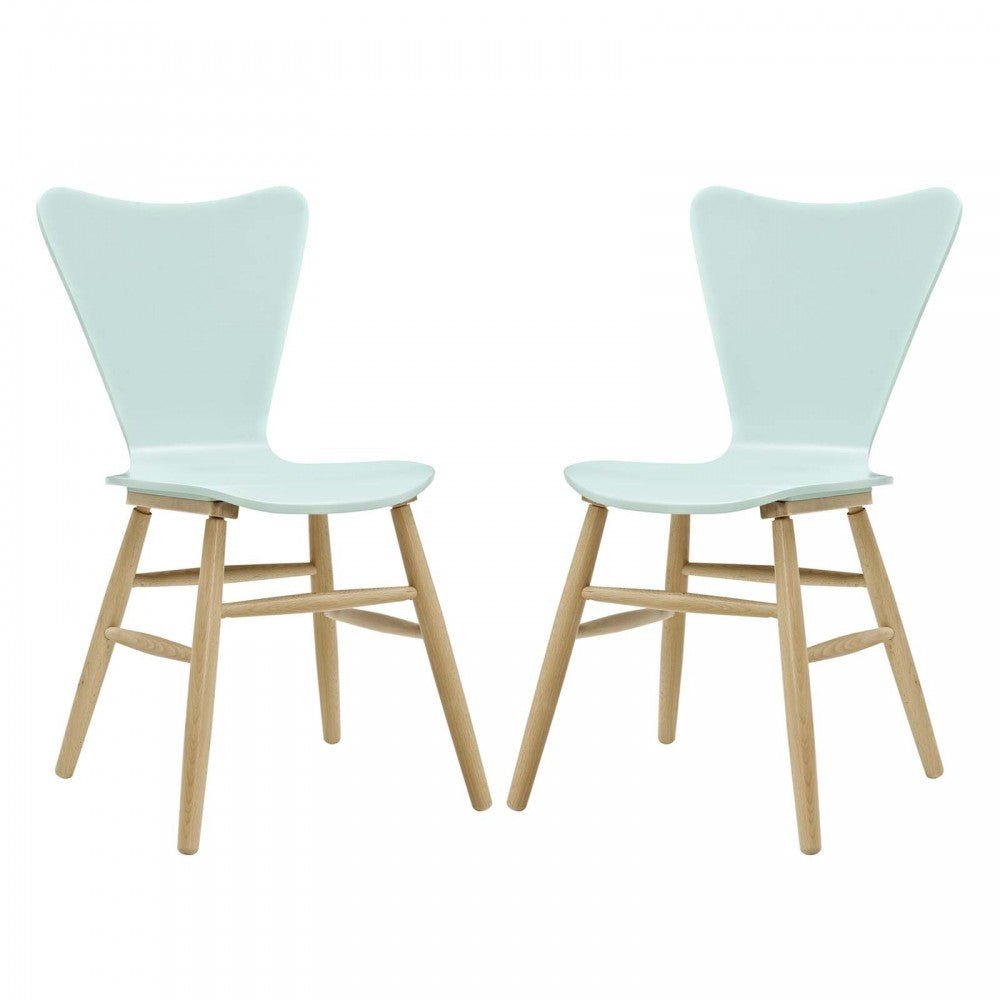 Cascade Dining Chair Set of 2, Light Blue