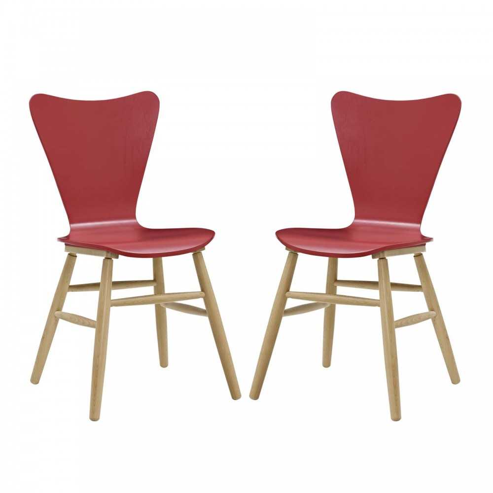 Cascade Dining Chair Set of 2, Red