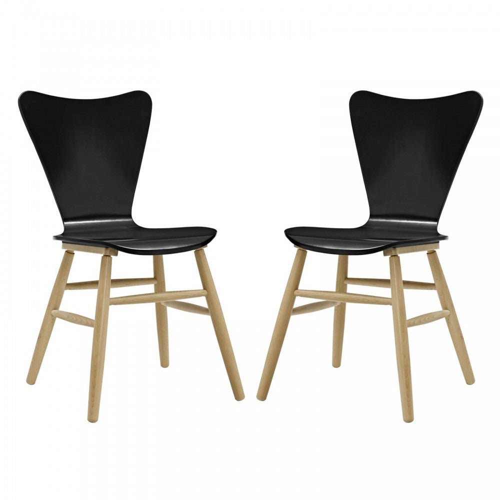 Cascade Dining Chair Set of 2, Black
