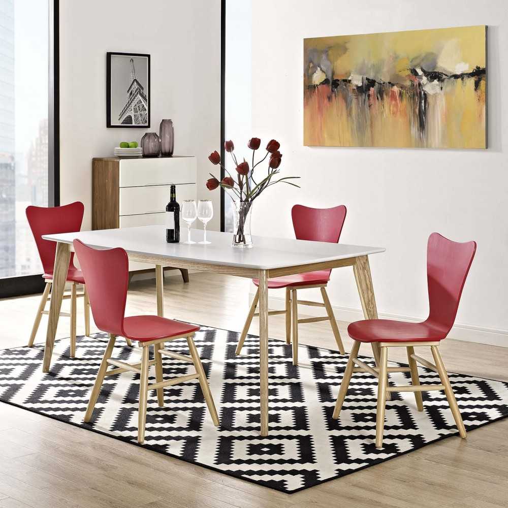 Cascade Dining Chair Set of 4, Red