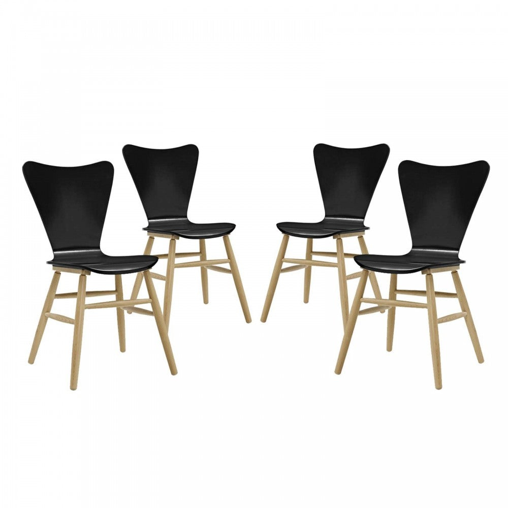 Cascade Dining Chair Set of 4, Black