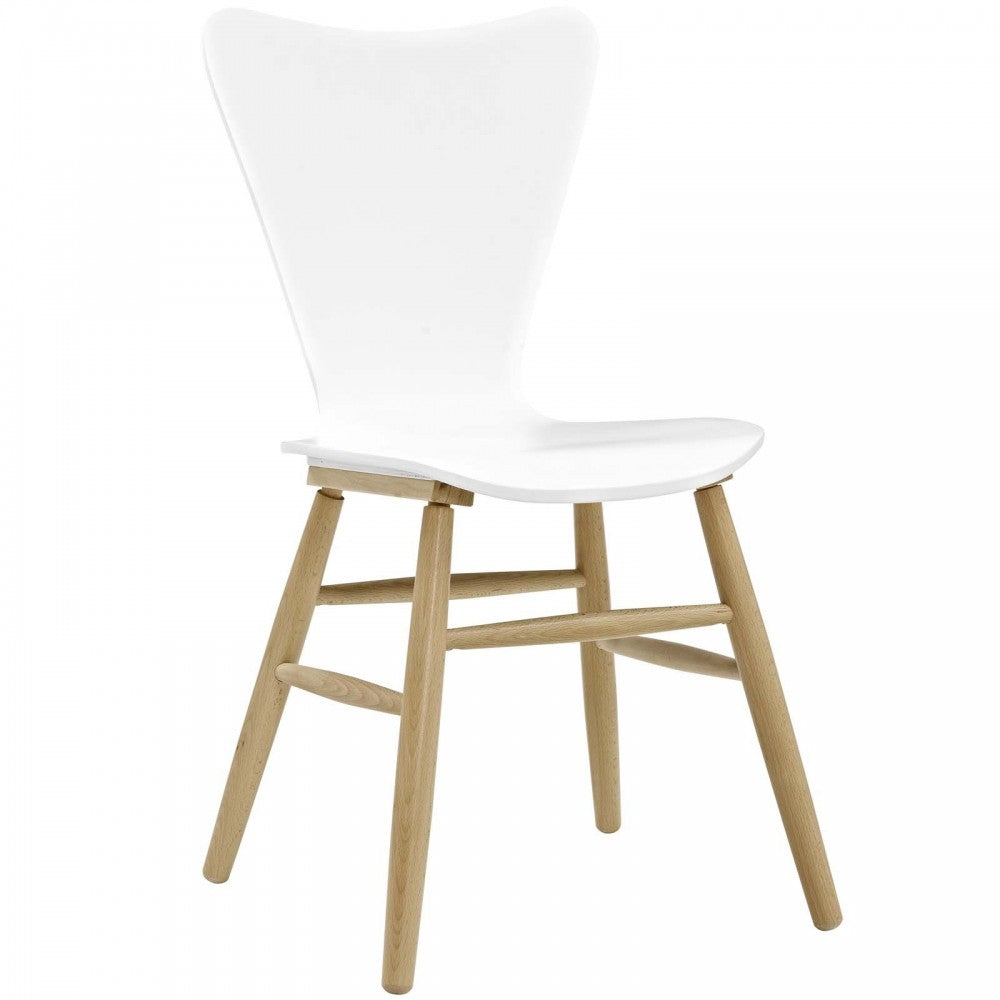 Cascade Wood Dining Chair, White