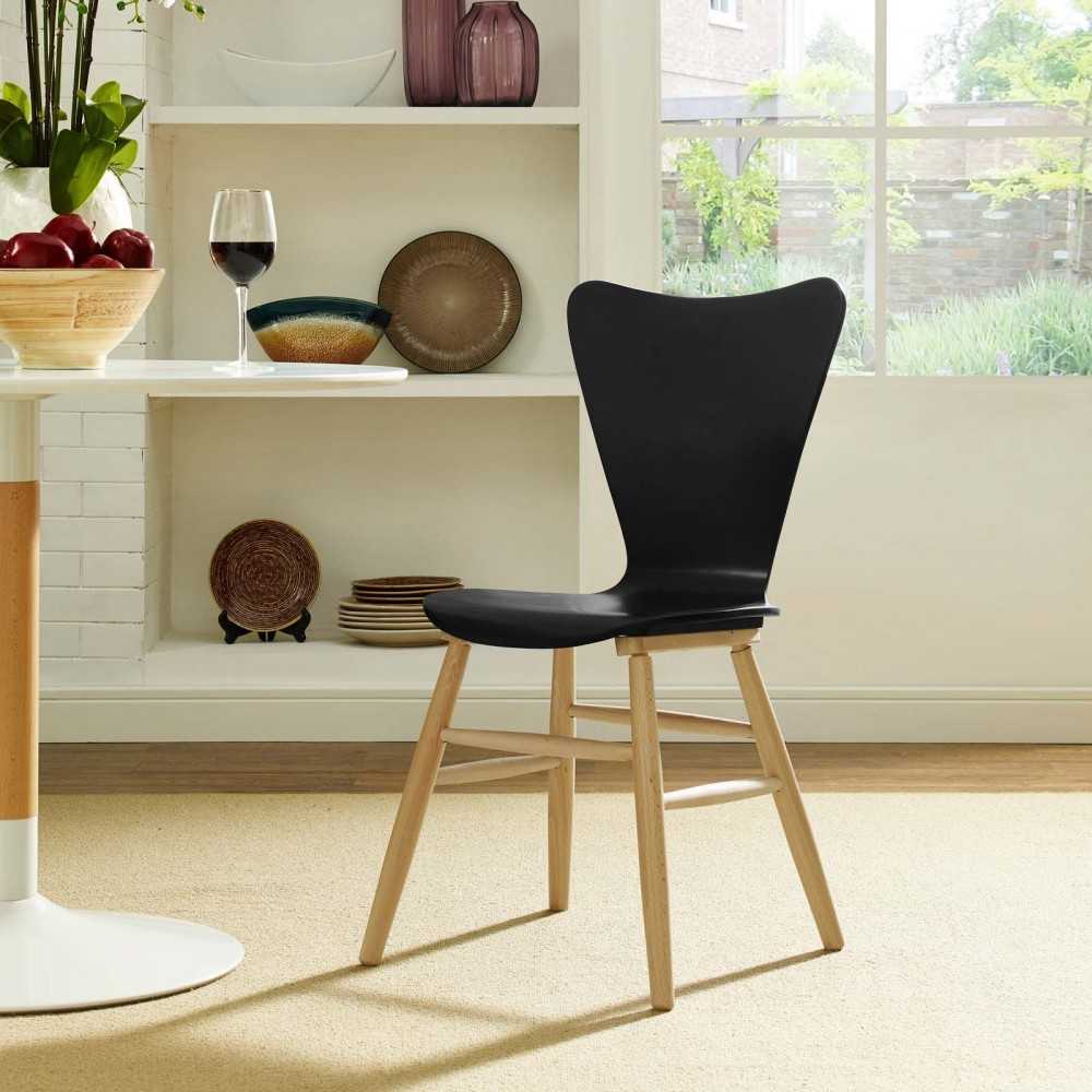 Cascade Wood Dining Chair, Black