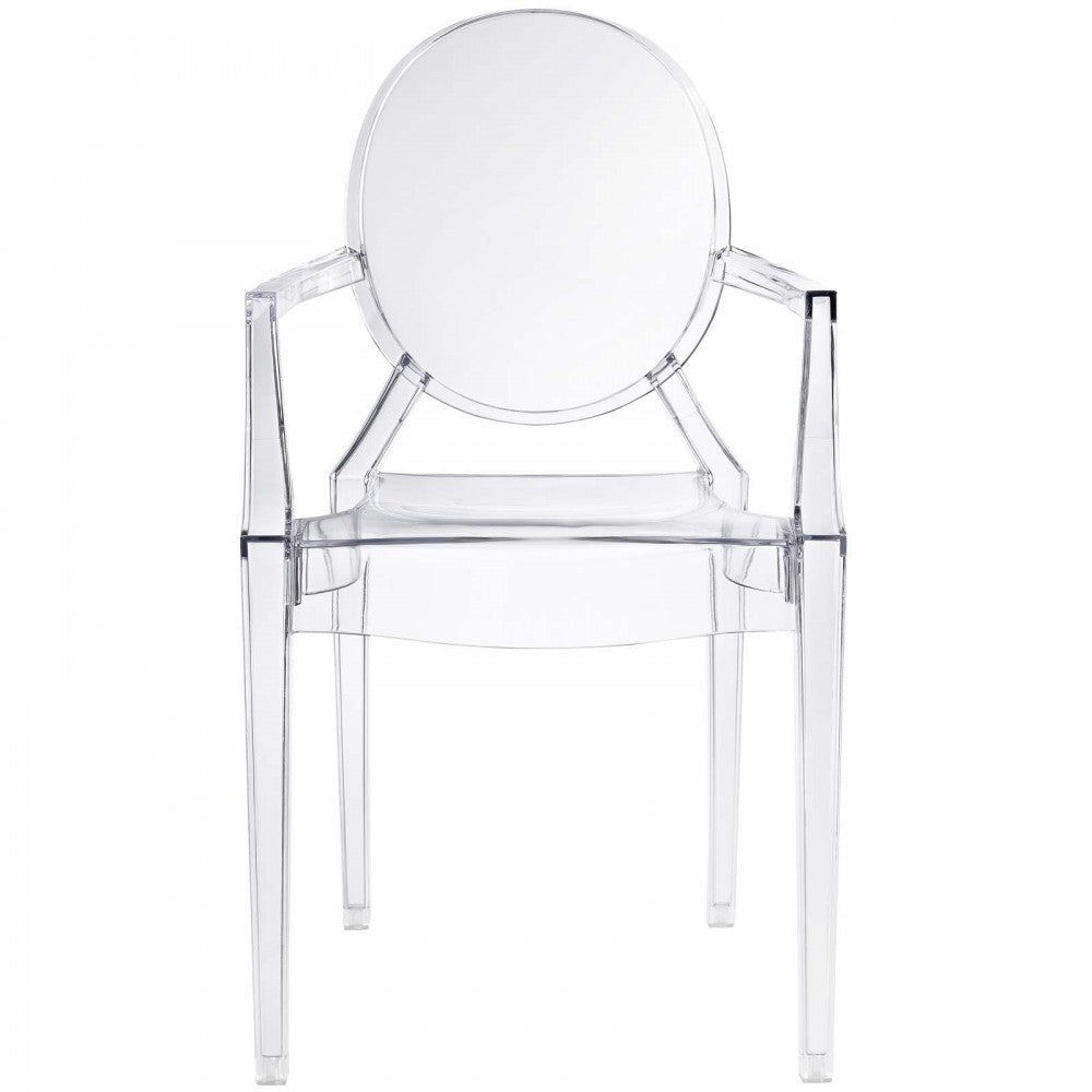 Casper Dining Armchair, Clear