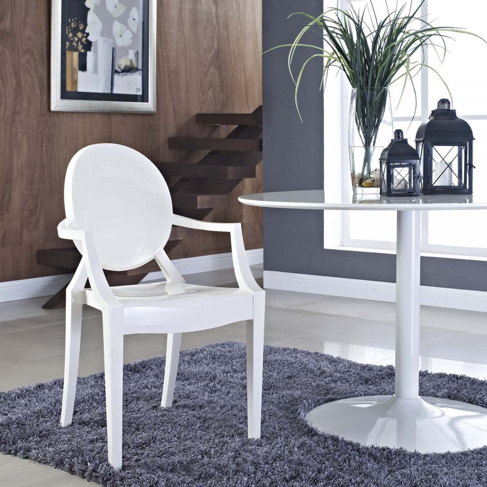 Casper Dining Armchair, White