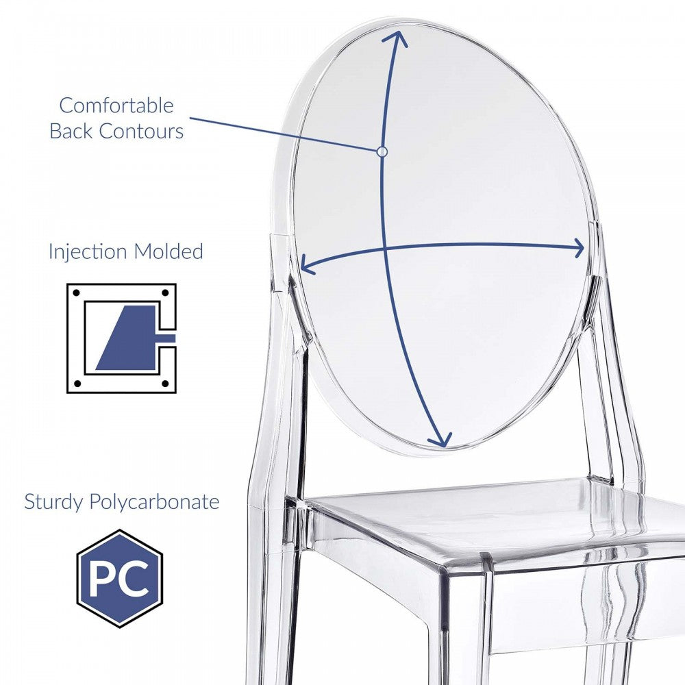 Casper Dining Side Chair, Clear