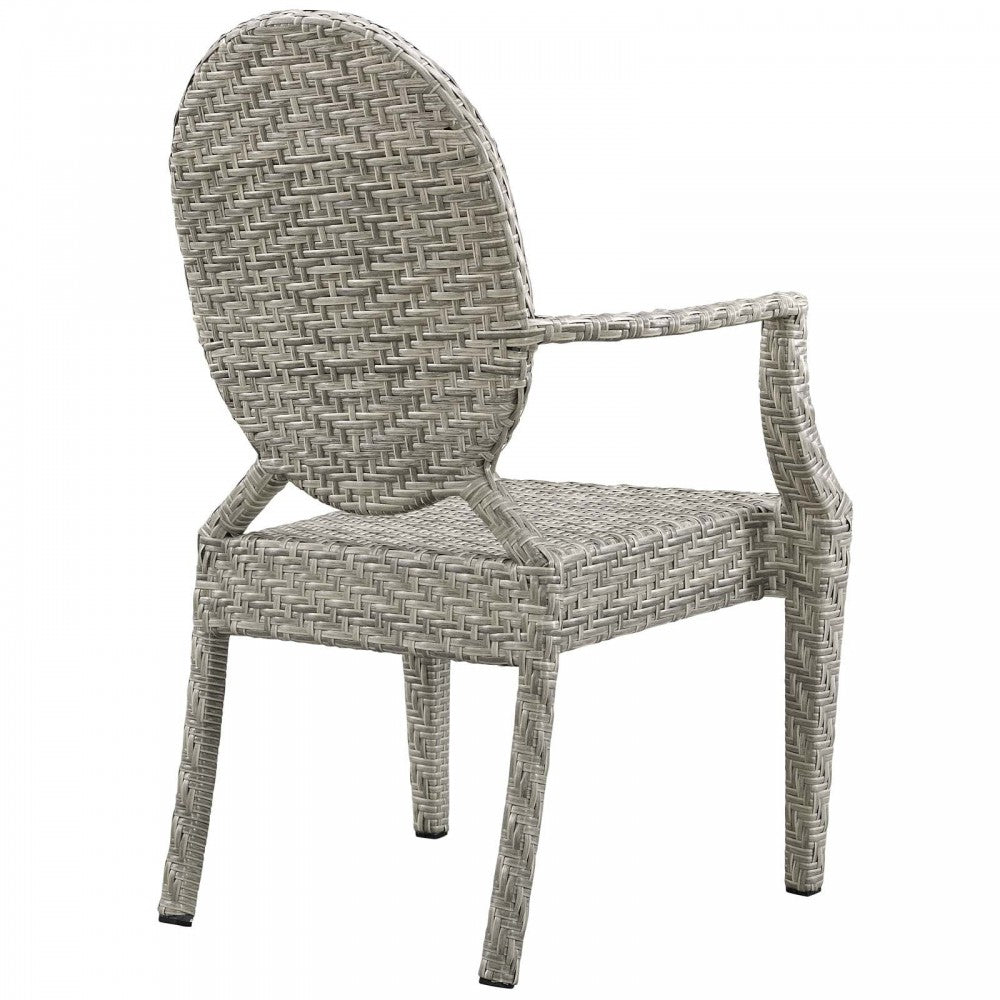 Casper Outdoor Patio Dining Armchair, Light Gray