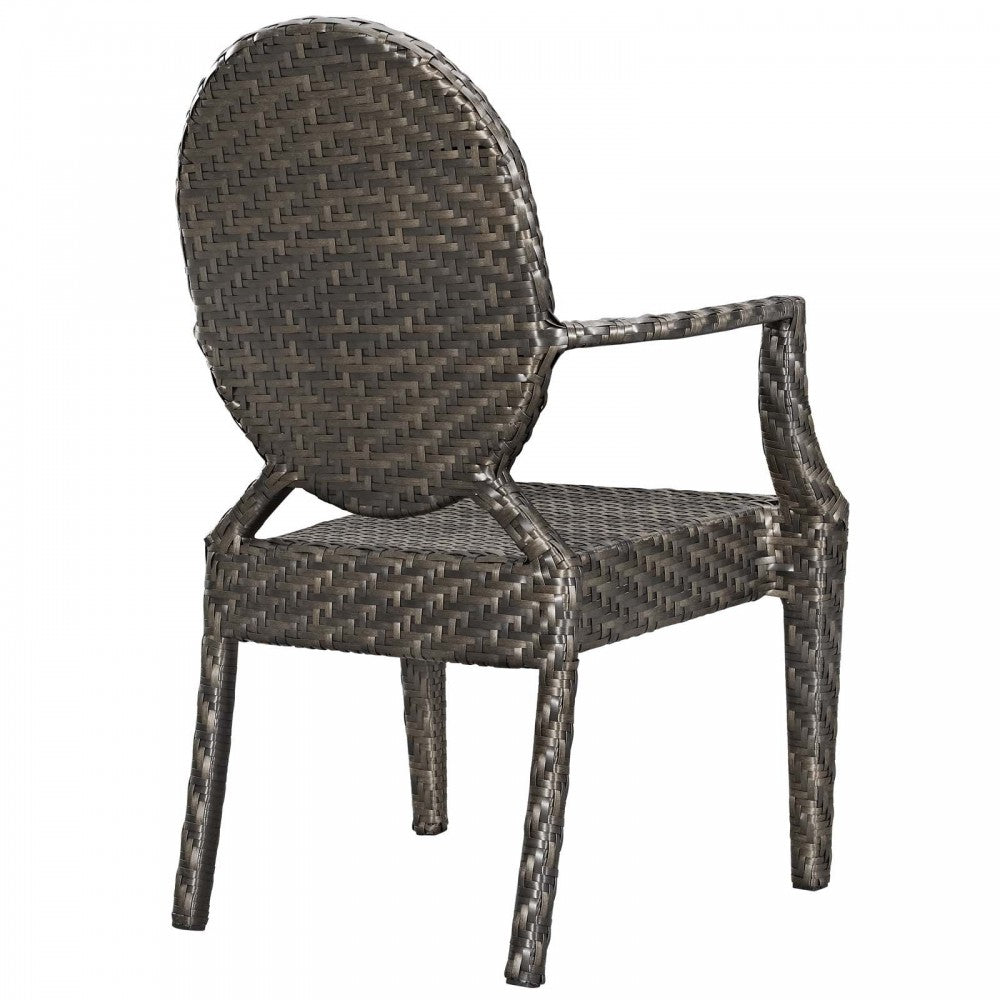 Casper Outdoor Patio Dining Armchair Set of 4, Brown