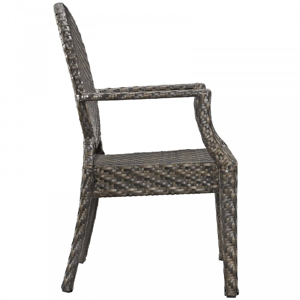 Casper Outdoor Patio Dining Armchair, Brown