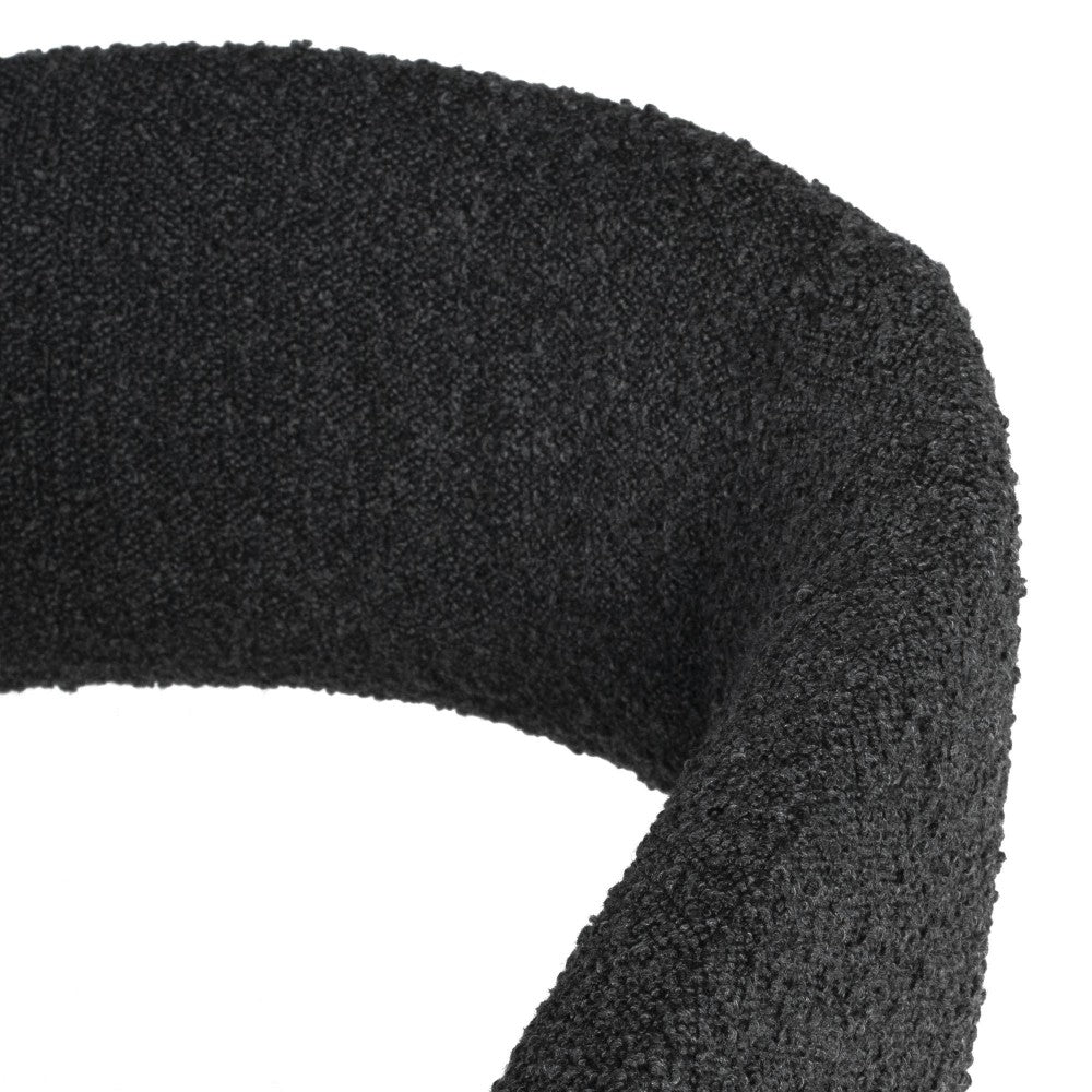 Cassia Licorice Boucle Fabric Dining Chair