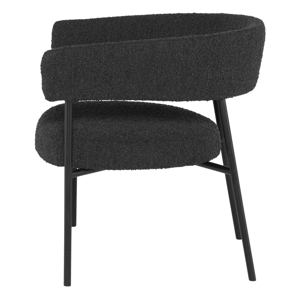 Cassia Licorice Boucle Fabric Occasional Chair