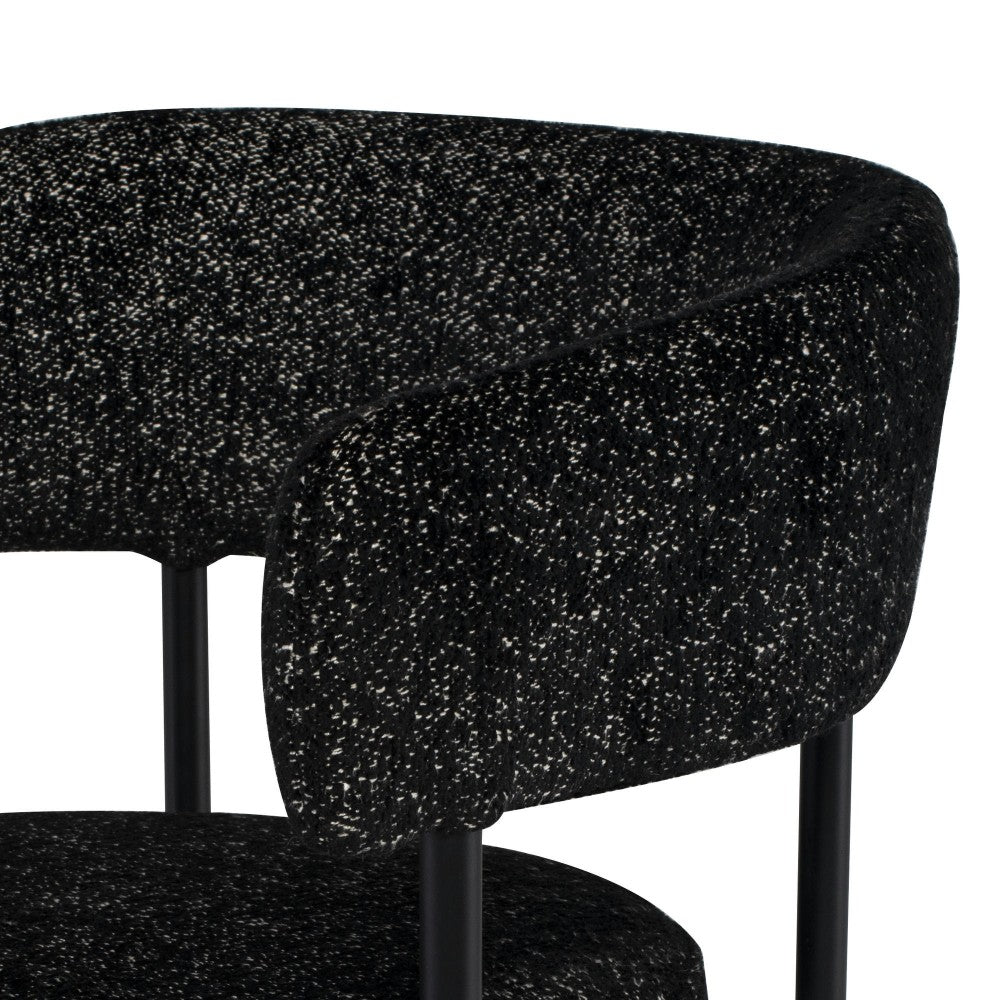 Cassia Salt & Pepper Fabric Dining Chair