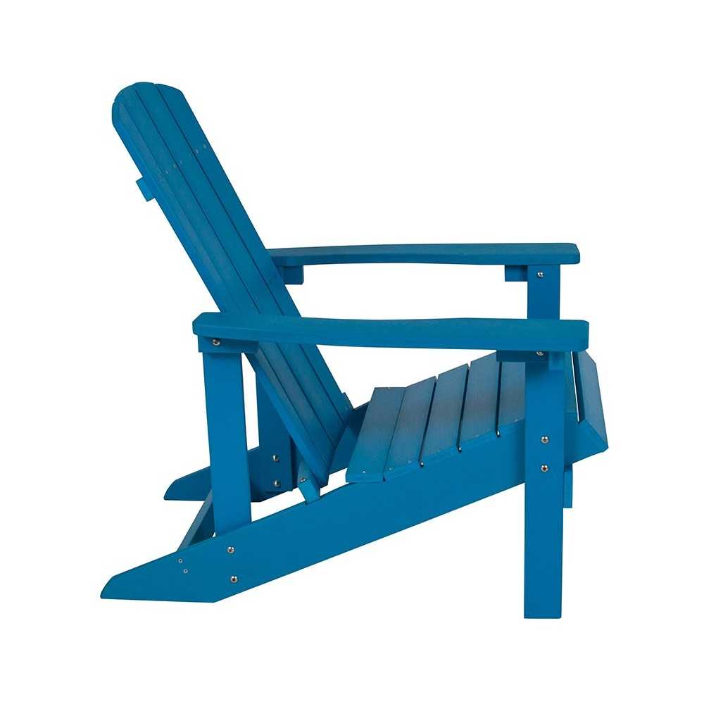 Charlestown All-Weather Adirondack Chair in Blue Faux Wood