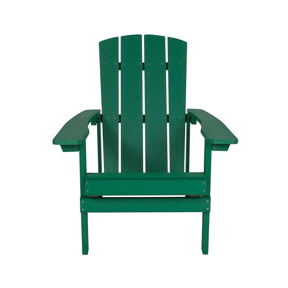 Charlestown All-Weather Adirondack Chair in Green Faux Wood