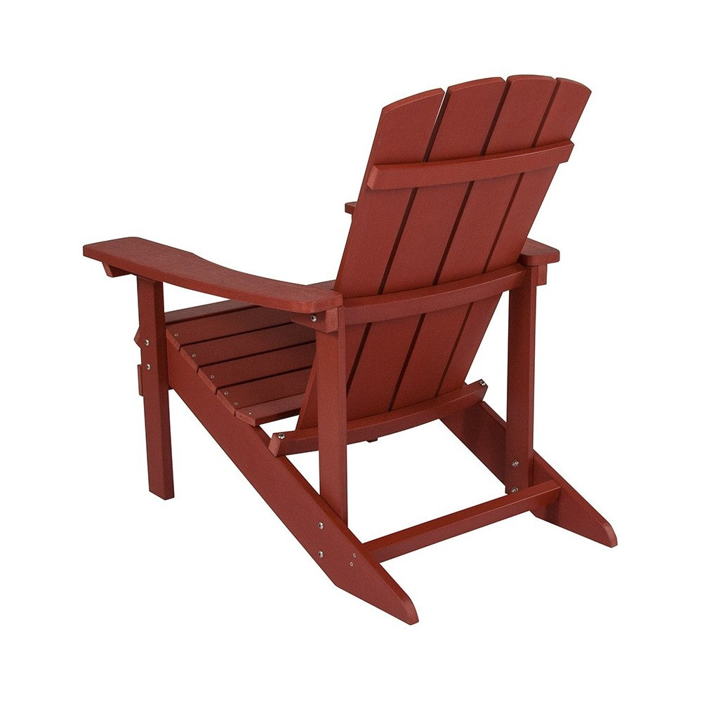 Charlestown All-Weather Adirondack Chair in Red Faux Wood