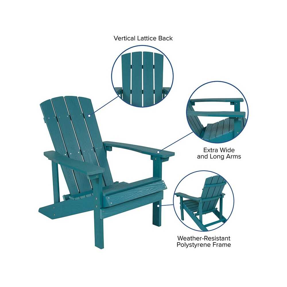 Charlestown All-Weather Adirondack Chair in Sea Foam Faux Wood