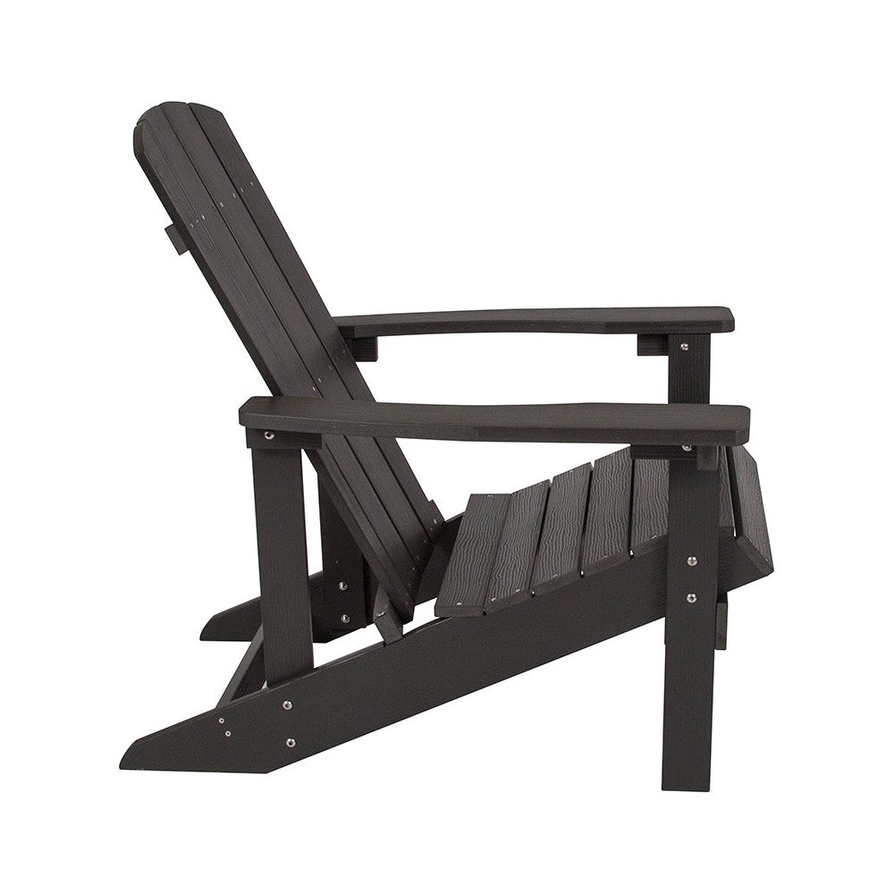Charlestown All-Weather Adirondack Chair in Slate Gray Faux Wood