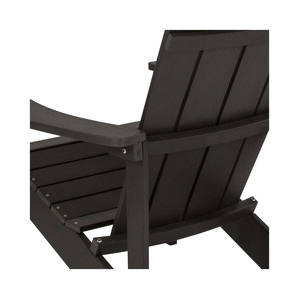 Charlestown All-Weather Adirondack Chair in Slate Gray Faux Wood